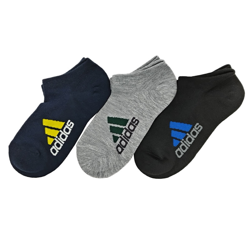 adidas 子供 スニーカーソックス 甲メッシュ 3足組 19-21cm~23-25cm アディダス キッズ ソックス 靴下 くるぶし 男の子 補強 3足組 (在庫限り)