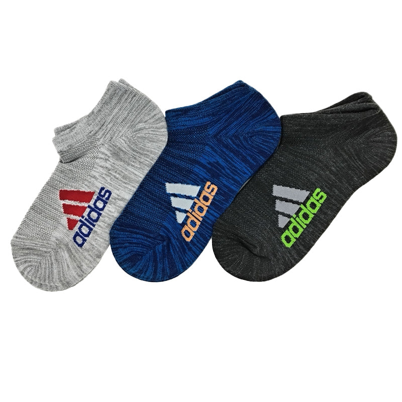 adidas 子供 スニーカーソックス 甲メッシュ 3足組 19-21cm~23-25cm アディダス キッズ ソックス 靴下 くるぶし 男の子 補強 3足組 (在庫限り)