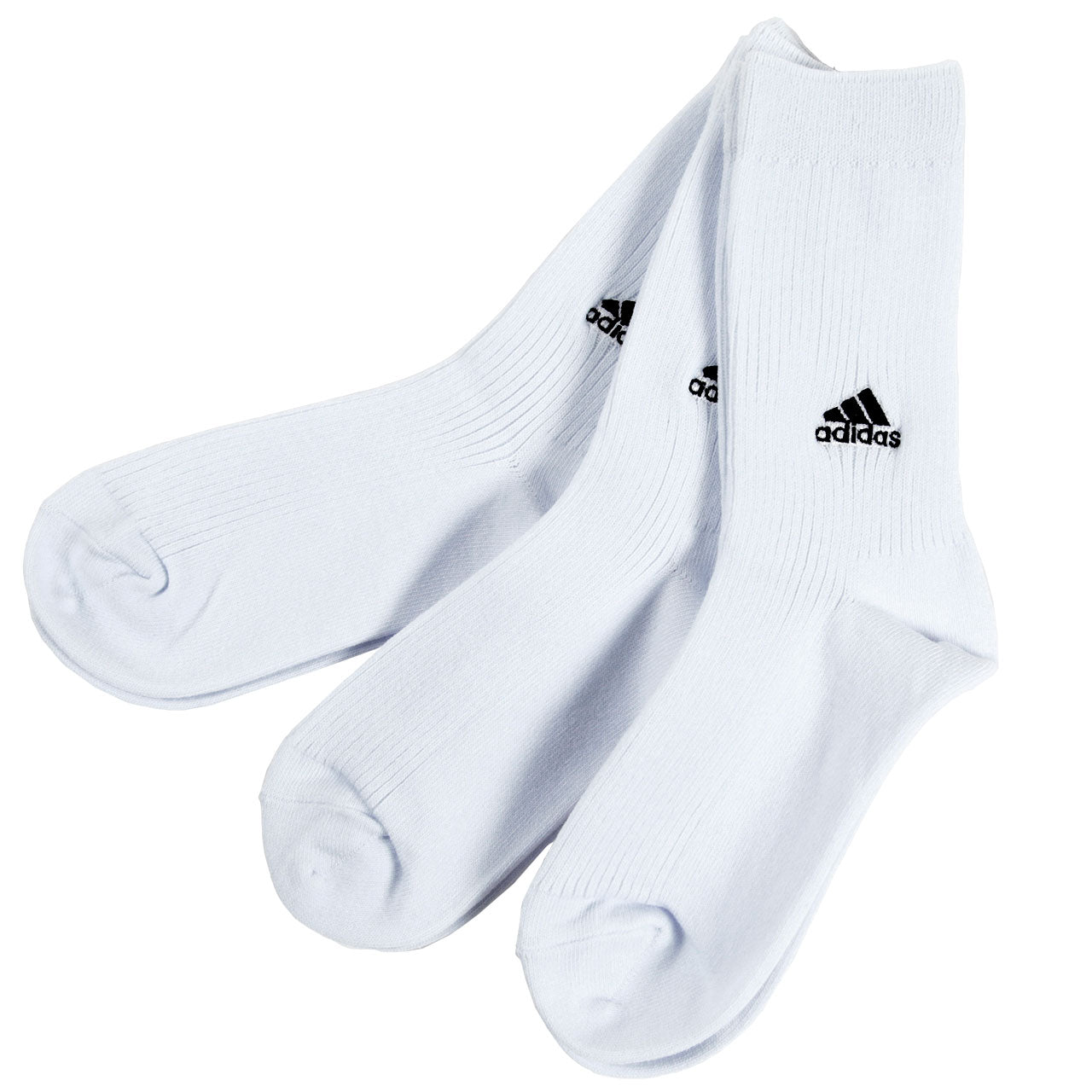 アディダス adidas 靴下 子供 クルーソックス ジュニア 3足組 21-23cm スクールソックス 白 男子 女子 ワンポイント 3足セット ソックス 通学 スポーツ キッズ (在庫限り)