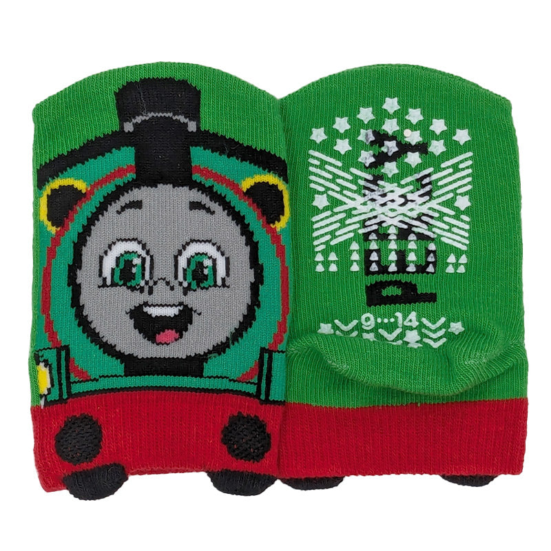 きかんしゃトーマス ベビー ソックス スニーカーソックス 滑り止め 9-14cm・12-15cm 子供 靴下 男の子 ベビーソックス キッズ キャラクター かわいい しめつけない 保育園 福助 (在庫限り)