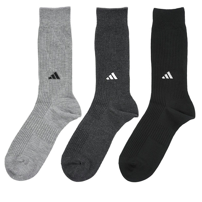 adidas クルー丈ソックス 3足組 消臭加工 24-26cm~28-30cm (アディダス ソックス 靴下 メンズ 男 セット まとめ買い フクスケ)