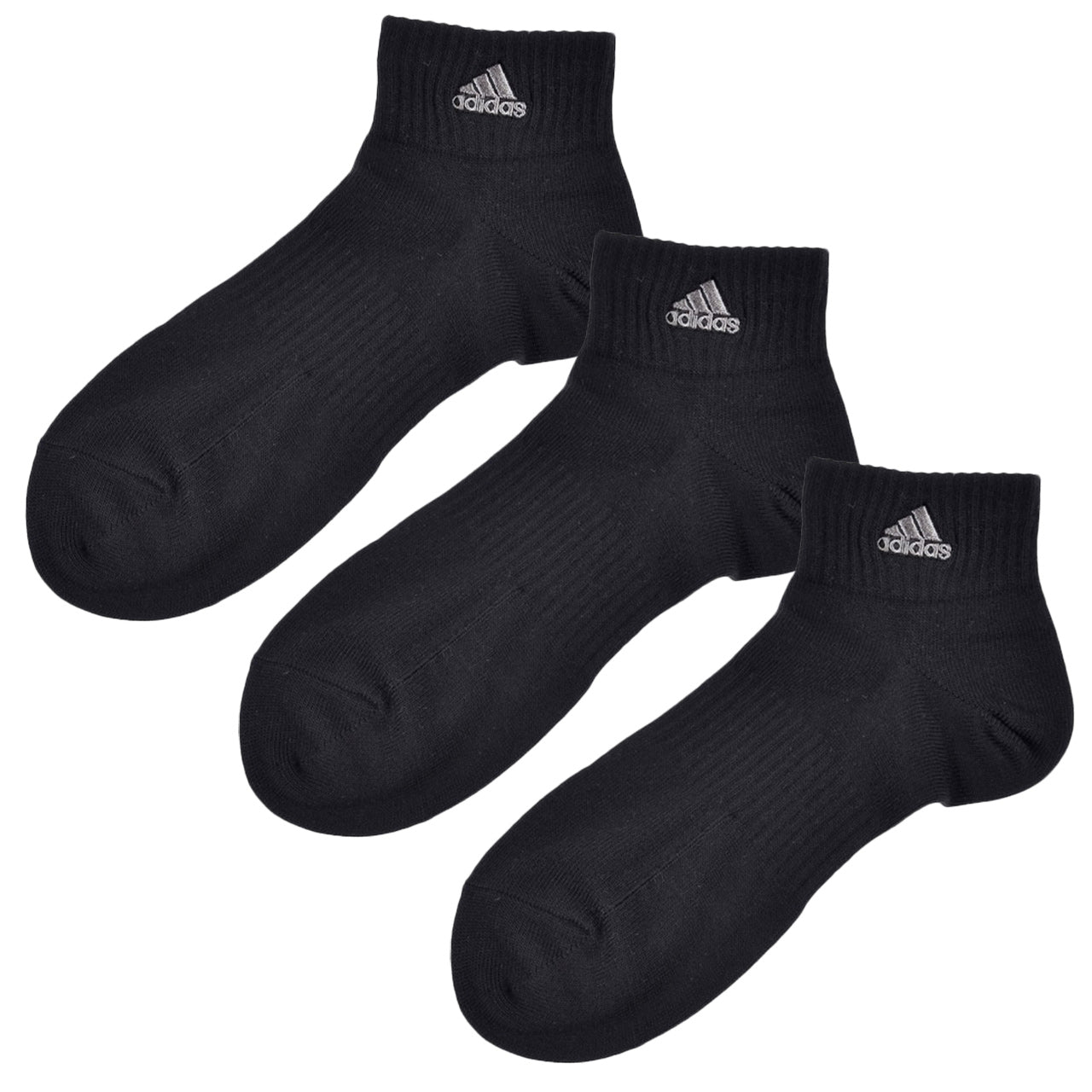 福助 adidas スニーカーソックス 3足組 消臭加工 24-26cm~28-30cm (アディダス ソックス 靴下 メンズ 男 セット まとめ買い フクスケ) (在庫限り)
