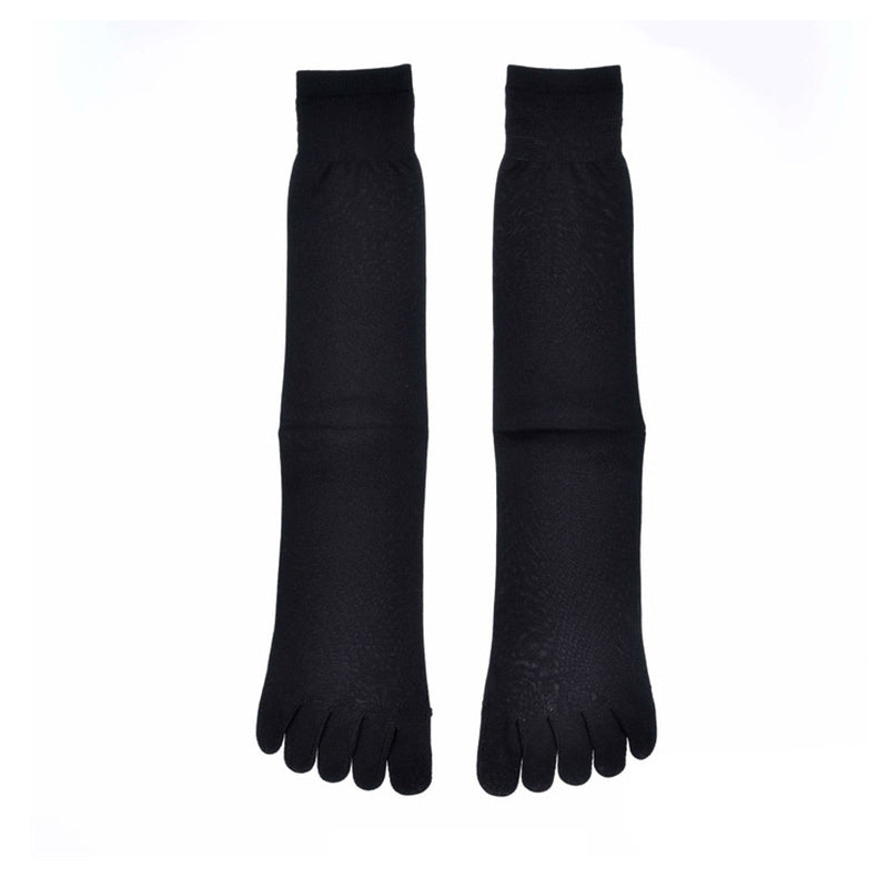 福助 満足 ビジネスソックス 夏用 5本指ソックス 冷感 メンズ 24-25cm~26-27cm 靴下 五本指 クルーソックス 消臭 ビジネス (在庫限り)