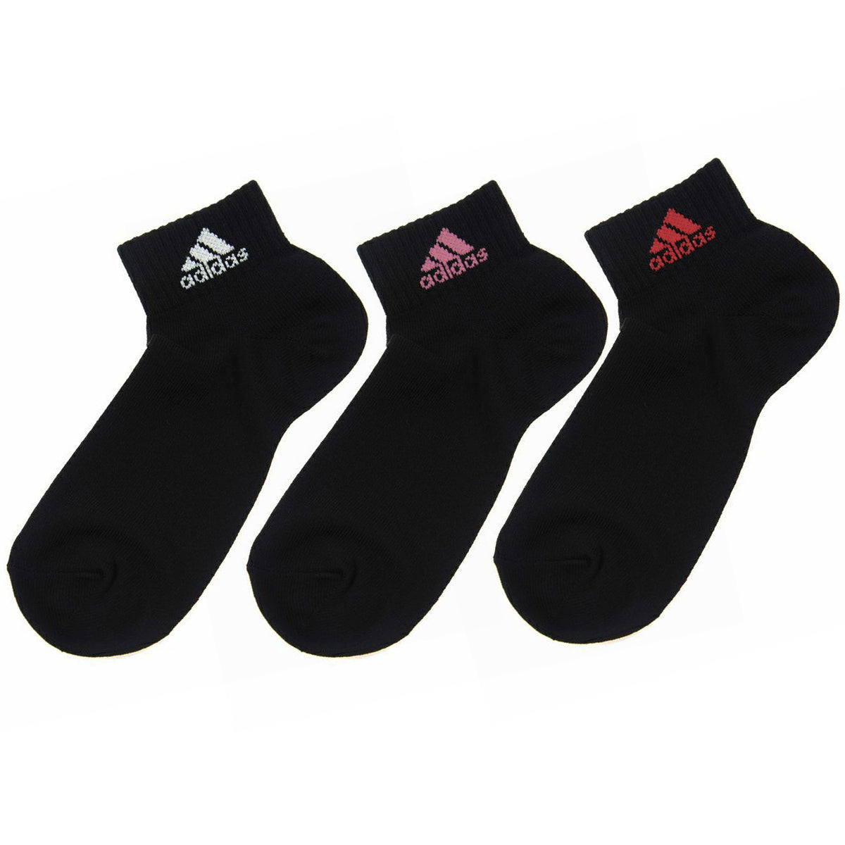 adidas ショート丈ソックス 3足組 21-23cm~23-25cm (アディダス ソックス 靴下 レディース 女 セット まとめ買い フクスケ 福助) (在庫限り)