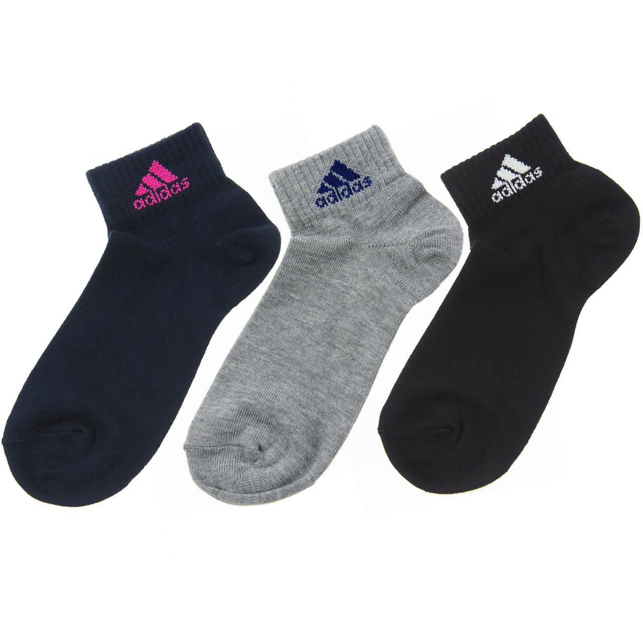 adidas ショート丈ソックス 3足組 21-23cm~23-25cm (アディダス ソックス 靴下 レディース 女 セット まとめ買い フクスケ 福助) (在庫限り)