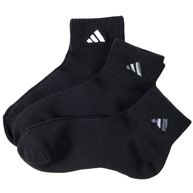 adidas レディース ショート丈 ソックス 3足組 23-25cm アディダス ソックス 靴下 女 セット まとめ買い フクスケ 福助