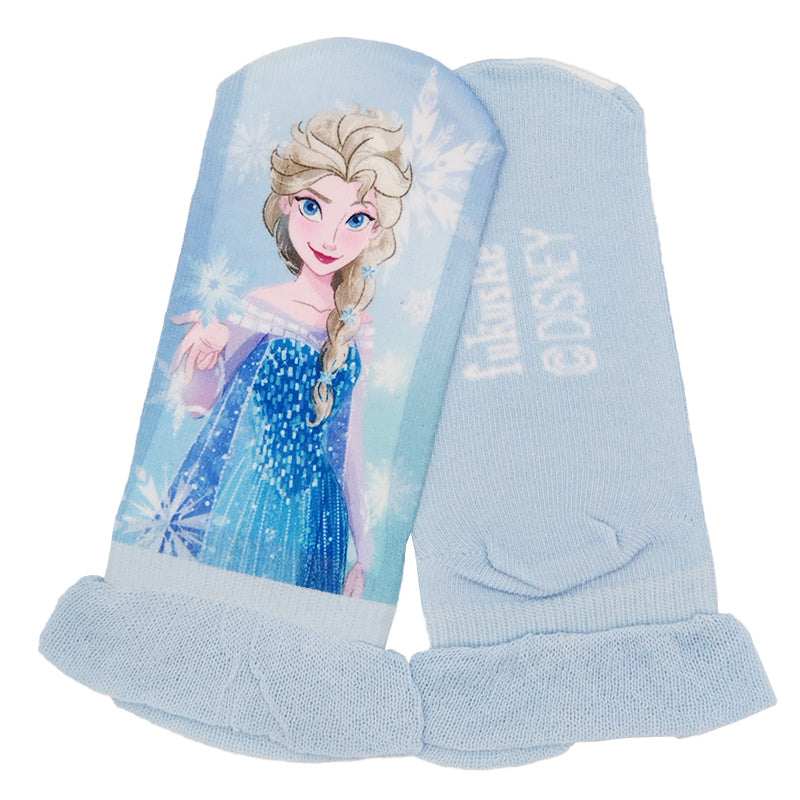 ディズニー プリンセス ソックス キッズ 靴下 子供 女の子 スニーカー丈 13-19cm 子ども スニーカーソックス くつ下 Disney エルサ ラプンツェル アリエル ジャスミン 福助