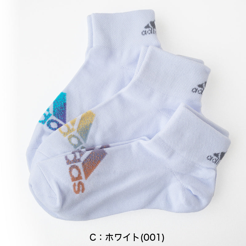 adidas 靴下 ガールズ ソックス 3足組 プチ丈 19-21cm・22-24cm アディダス キッズ ジュニア 子供 女の子 セット まとめ買い (在庫限り)
