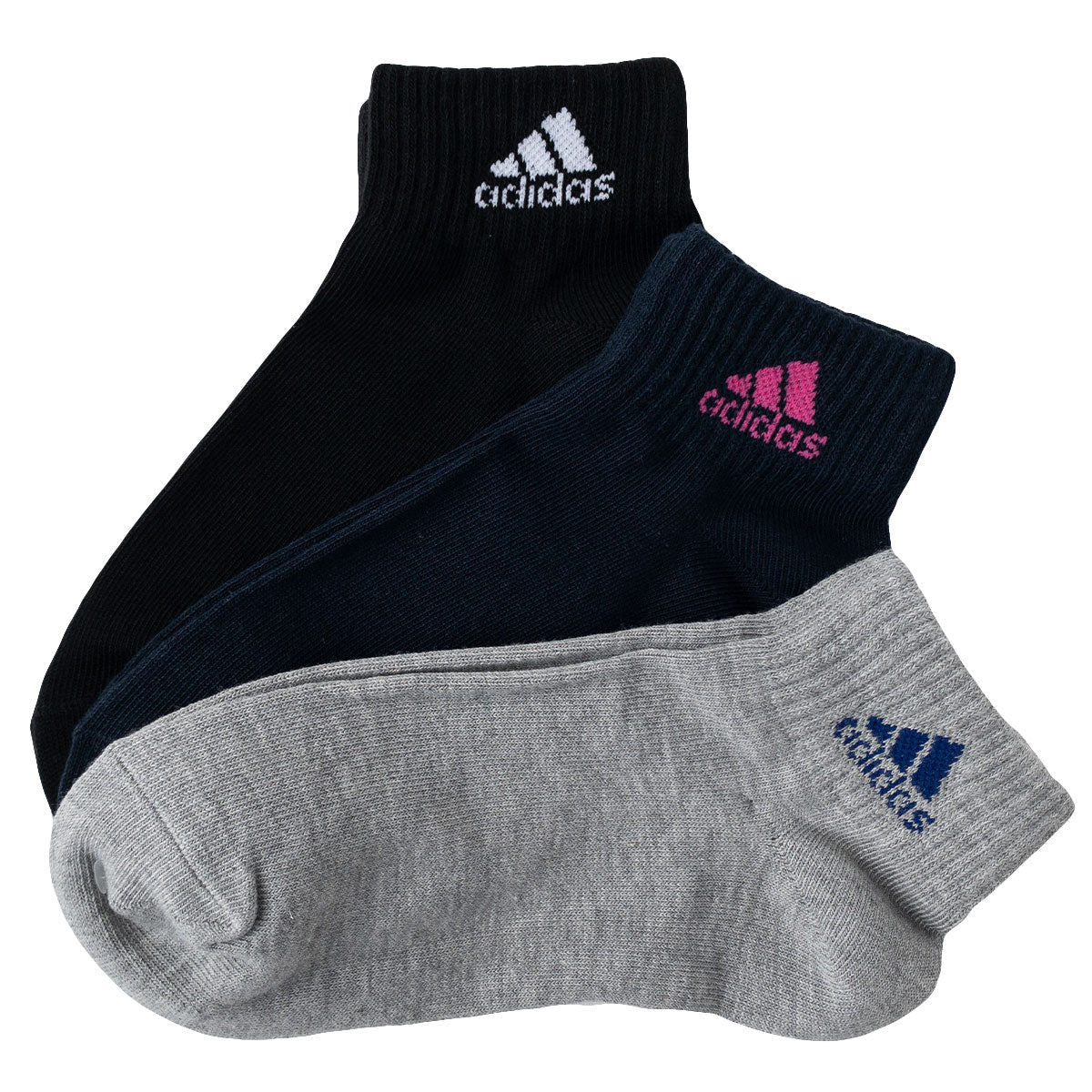 adidas 靴下 ガールズ ソックス 3足組 プチ丈 19-21cm・22-24cm アディダス キッズ ジュニア 子供 女の子 セット まとめ買い (在庫限り)
