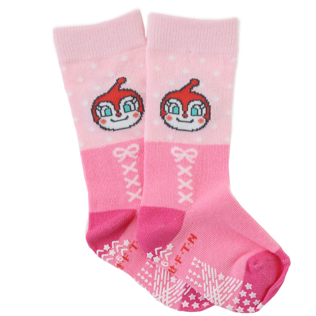 アンパンマン ベビー ハイソックス 靴下 すべり止め付き 9-14cm 男の子 女の子 キッズ ソックス 子供 あんぱんまん ドキンちゃん 福助 (在庫限り)