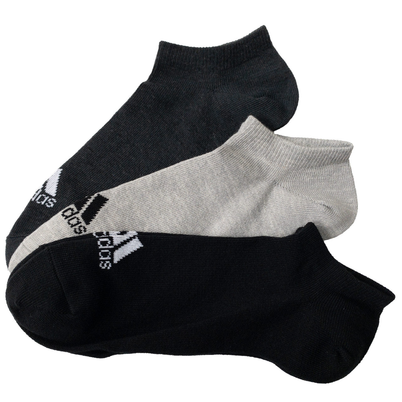 adidas スニーカーソックス 3足組 24-26cm~28-30cm (アディダス ソックス 靴下 メンズ 男 セット まとめ買い フクスケ) (在庫限り)