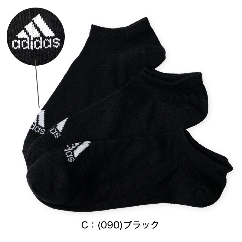 adidas スニーカーソックス 3足組 24-26cm~28-30cm (アディダス ソックス 靴下 メンズ 男 セット まとめ買い フクスケ) (在庫限り)