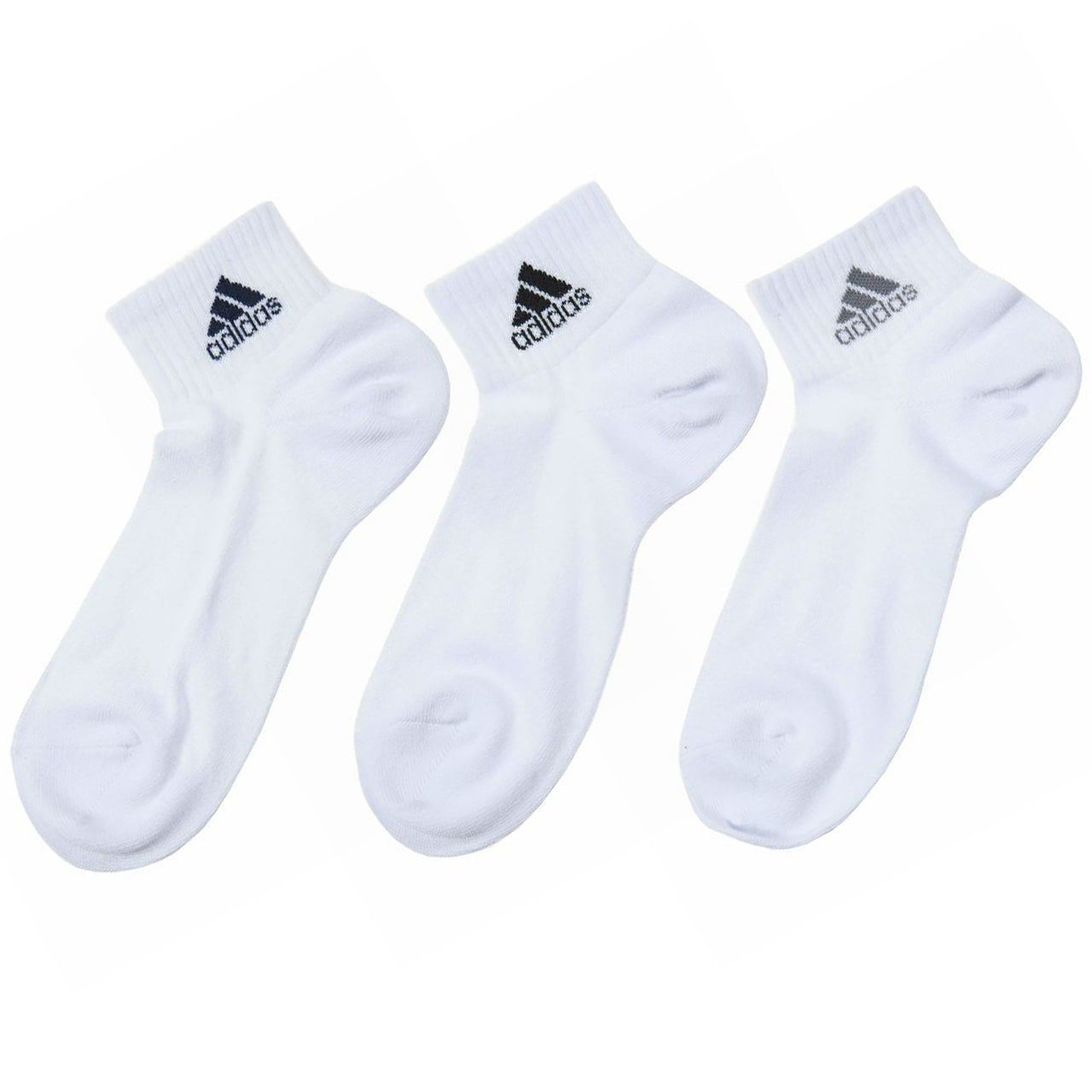 adidas ショートソックス 3足組 24-26cm~28-30cm (アディダス ソックス 靴下 メンズ 男 セット まとめ買い フクスケ) (在庫限り)