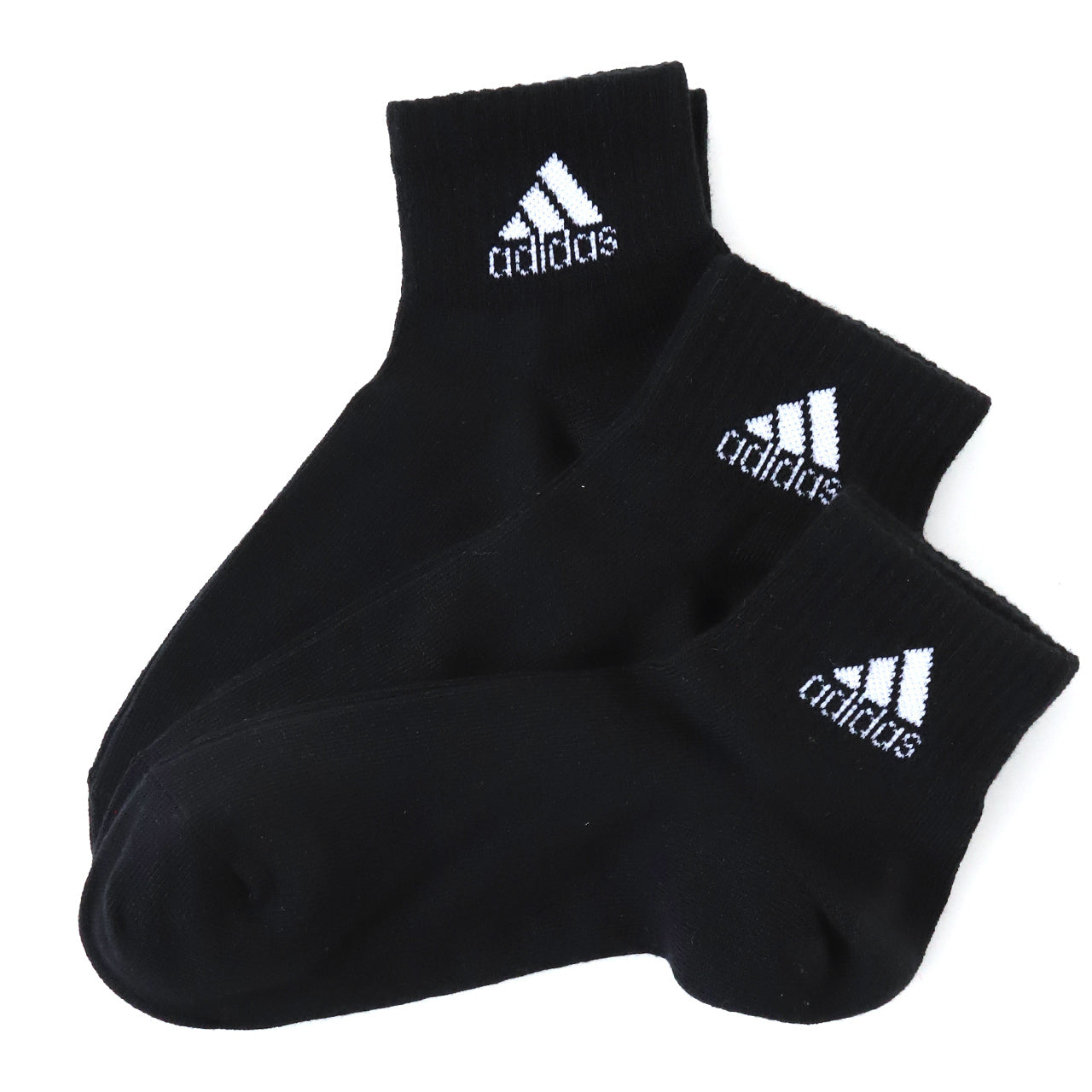 adidas ショートソックス 3足組 24-26cm~28-30cm (アディダス ソックス 靴下 メンズ 男 セット まとめ買い フクスケ) (在庫限り)
