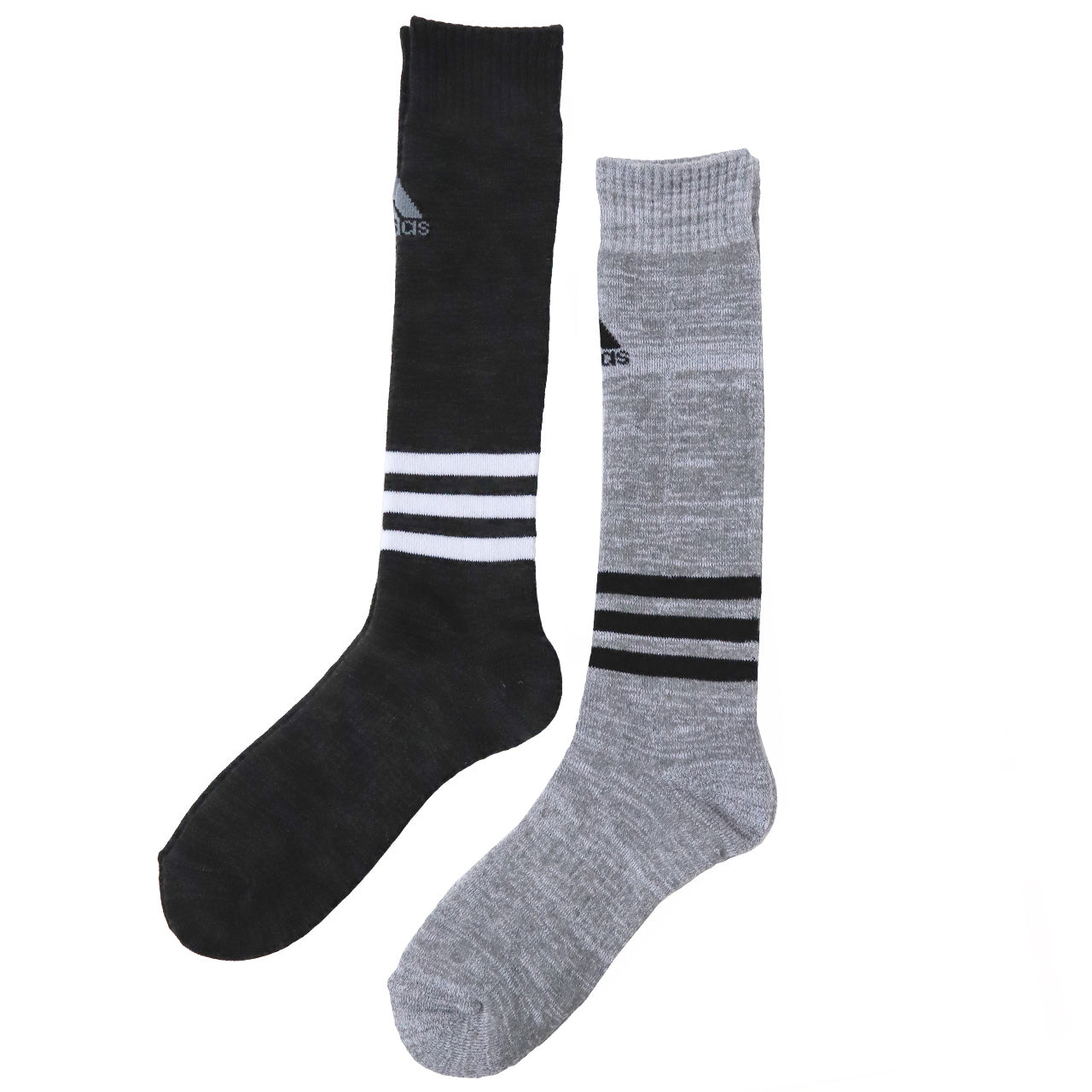 アディダス 総パイル メンズ ハイソックス 2足組 24-26cm~26-28cm (adidas ソックス 靴下 男 セット まとめ買い フクスケ) (在庫限り)