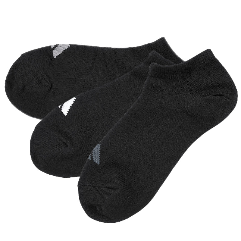 靴下 ソックス スニーカーソックス メンズ 3P 24-26/26-28/28-30cm (アディダス 男性 紳士 補強 短い くるぶし丈 セット 紺 黒 白 ワンポイント ロゴ 綿混)