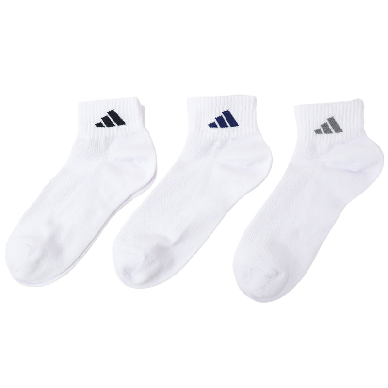 靴下 くるぶし丈 ソックス メンズ 男子 アディダス adidas 3足組 24-26 26-28cm 子ども くつ下 ワンポイント 丈夫 スポーツ 無地 子供 メッシュ ソックス 消臭