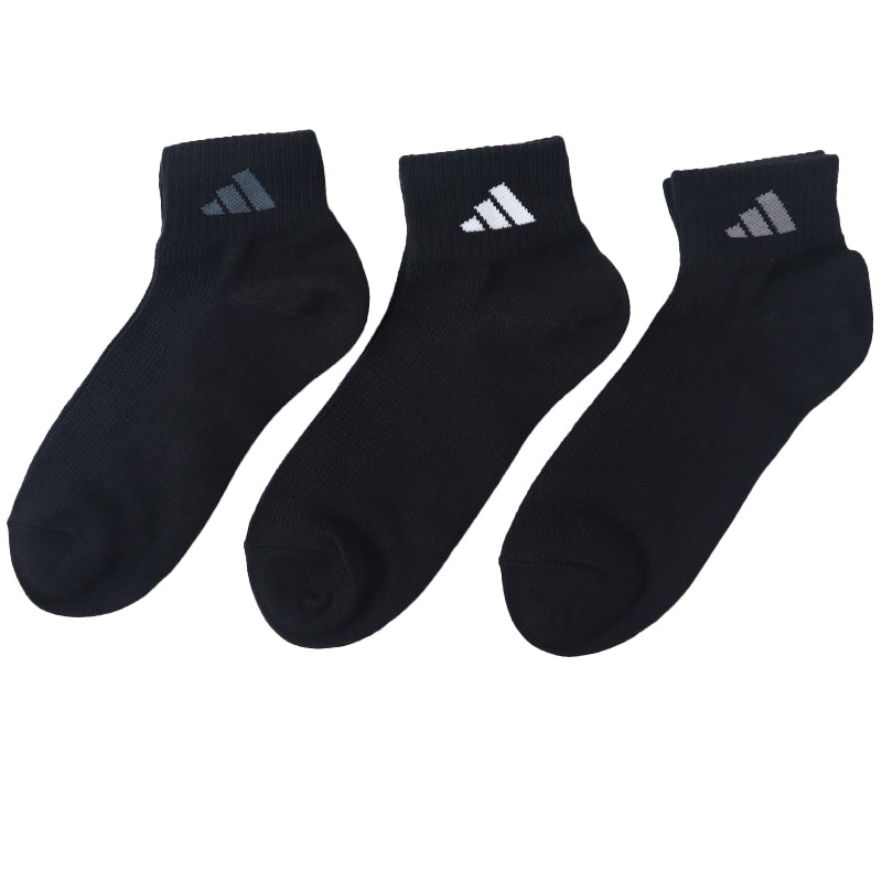 靴下 くるぶし丈 ソックス メンズ 男子 アディダス adidas 3足組 24-26 26-28cm 子ども くつ下 ワンポイント 丈夫 スポーツ 無地 子供 メッシュ ソックス 消臭