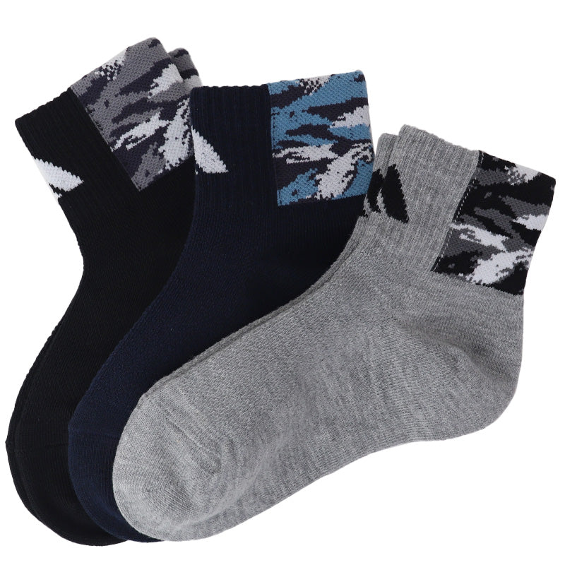 adidas 靴下 男の子 ショート丈 メッシュ 3足セット 19-21cm~23-25cm (ソックス スニーカーソックス キッズ 子ども アディダス ロゴ 夏 スポーツ ブランド 3P かっこいい 消臭 丈夫) (在庫限り)