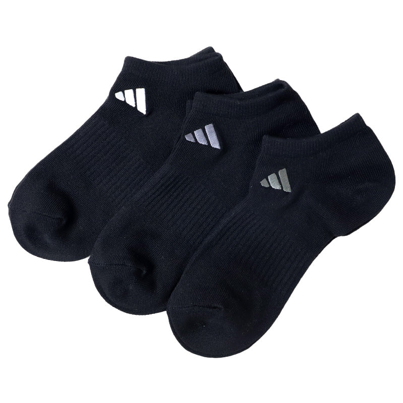 靴下 スニーカーソックス レディース adidas 3足組 23-25cm くるぶし ソックス 女性 女の子 くつ下 ワンポイント 丈夫 スポーツソックス 夏 春 学校 スクール 土踏まずサポート
