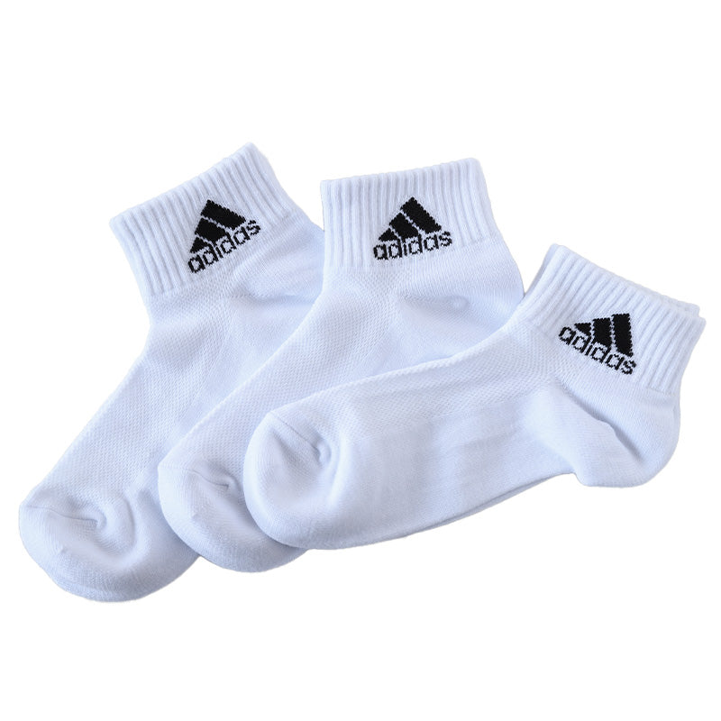 adidas 靴下 レディース ショートソックス 甲メッシュ 女子 くるぶし丈 3足組 23-25cm アディダス ジュニア ソックス スポーツ スクールソックス ワンポイント ロゴ 消臭 メッシュ 補強 (在庫限り)