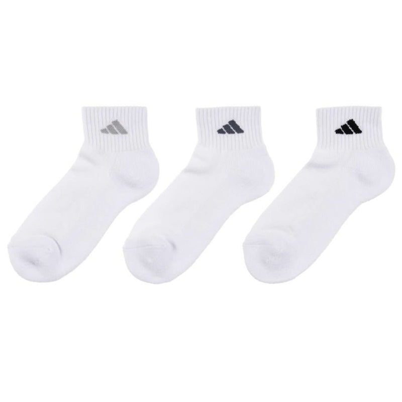 靴下 アディダス レディース ショート丈 ソックス 底パイル 3足組 23-25cm adidas 女性 ジュニア ソックス スポーツ スクールソックス 女子 ワンポイント ロゴ 消臭 足底クッション
