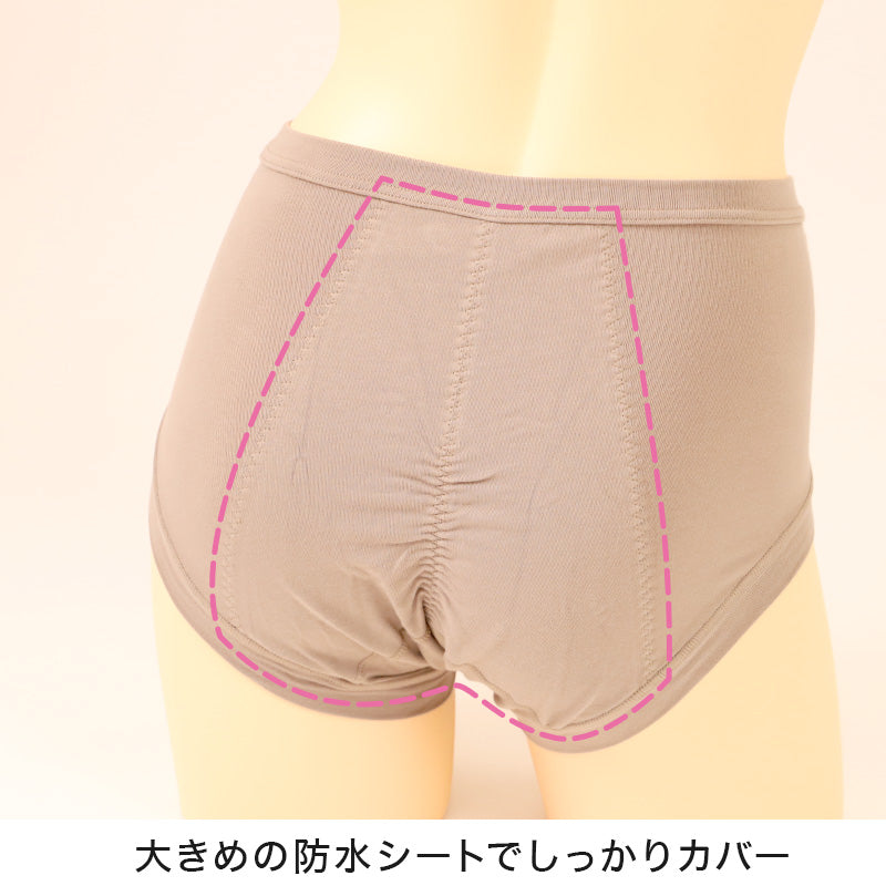 福助 サニタリーショーツ 綿 夜用 ポケット付き あったか お腹二重 羽根つき レディース M~LL (サニタリー ショーツ 生理用ショーツ 生理用パンツ 女性 下着 インナー 温活)