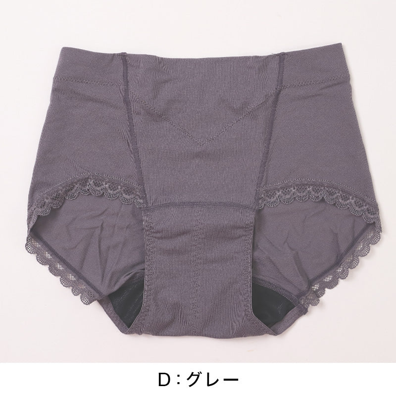 福助 満足 サニタリーショーツ 羽根つき 生理用ショーツ パワーネット内蔵 お腹押さえ 昼用 M~LL レディース ショーツ サニタリー 生理用パンツ 下着 インナー トランクス お腹引き締め 薄手