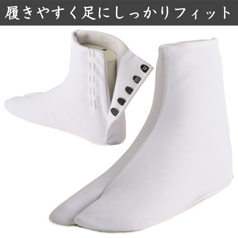 足袋 白 撥水 礼装用 福助足袋 5枚コハゼ 男性 女性 日本製 S~4L 裏起毛 はっ水 クッション 綿100 冠婚葬祭 着物 小物 和装 婦人 紳士 礼装 あったか 暖かい ネル裏 (送料無料) (在庫限り)
