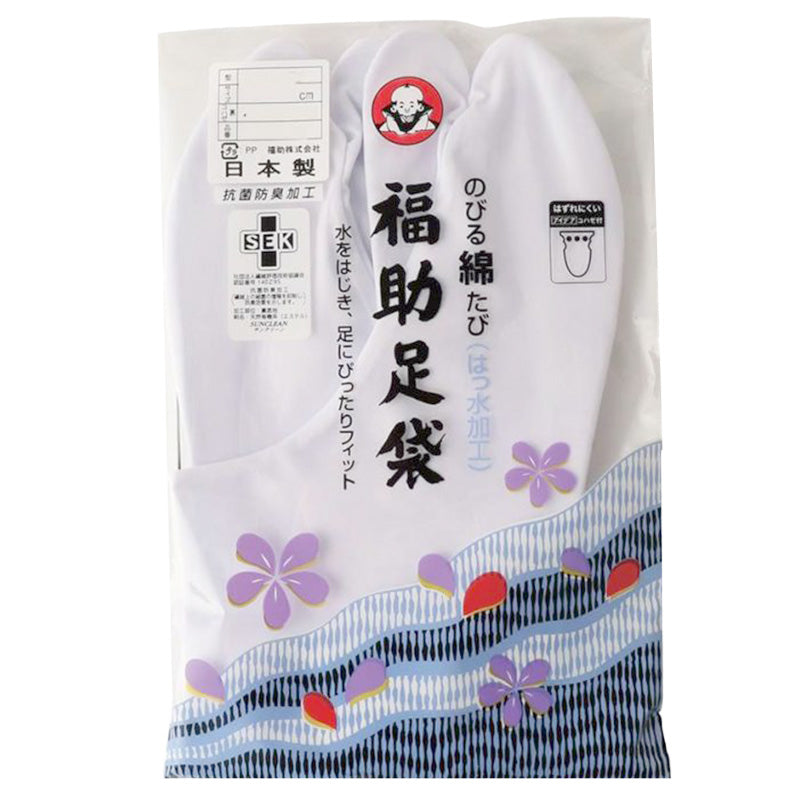 足袋 白 礼装用 福助足袋 5枚コハゼ 男性 女性 日本製 ささ型 21~28cm (綿混 冠婚葬祭 着物 小物 和装 婦人 紳士 晒裏 抗菌 防臭) (在庫限り)