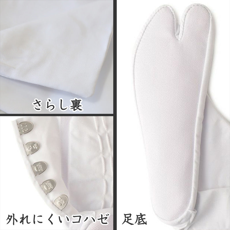 足袋 白 礼装用 福助足袋 綿100 5枚コハゼ 男性 女性 日本製 なみ型 21~28cm 綿 冠婚葬祭 着物 小物 和装 婦人 紳士 晒裏 (在庫限り)