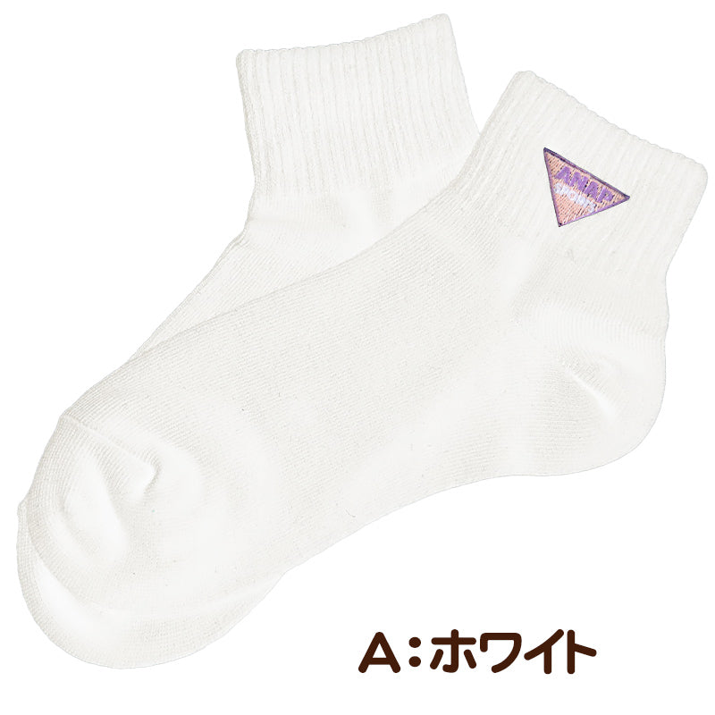 女の子 靴下 キッズ 子供 ショートソックス スクールソックス 女子 小学生 ワンポイント 19-24cm くるぶし丈 白 紺 子ども ジュニア くつ下 ブランド アナップ ANAP (在庫限り)