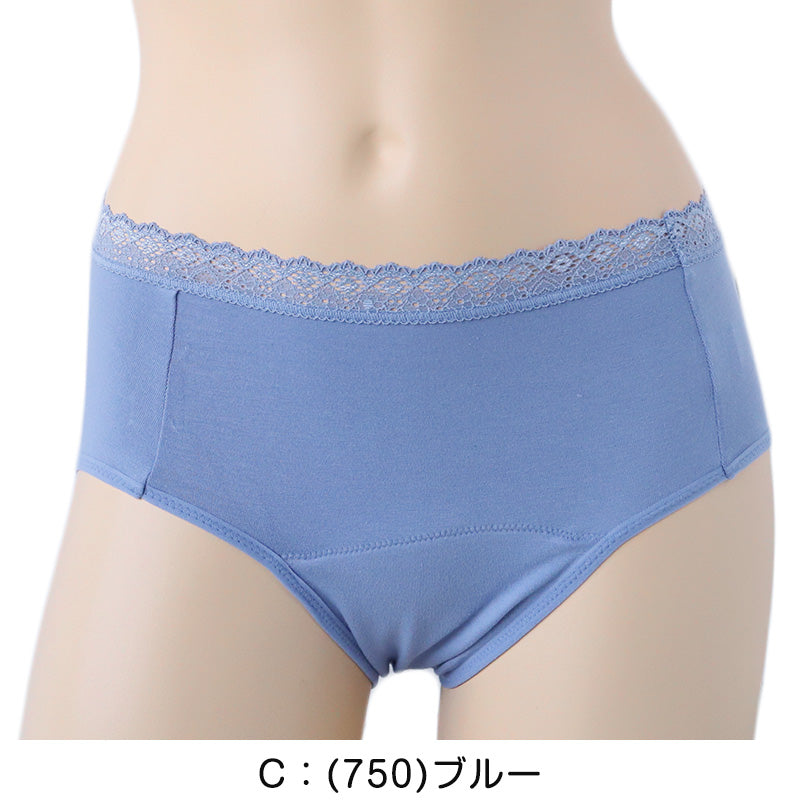 福助 満足 サニタリーショーツ 吸水 羽根つき 綿 生理用ショーツ レディース 昼用 M~LL 吸水ショーツ 生理 サニタリー ショーツ パンツ 下着 インナー 女性 (在庫限り)