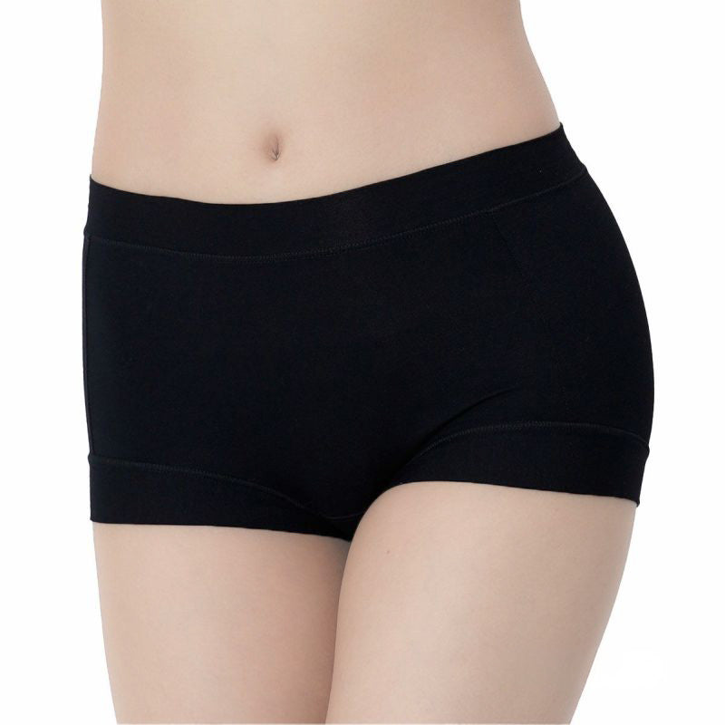 よもぎ蒸し ショーツ 一分丈 レディース 福助 温活 あったか M~LL インナー 下着 パンツ 女性 冷え対策 寒さ対策 発熱素材 生理痛 秋冬 婦人 あたたか