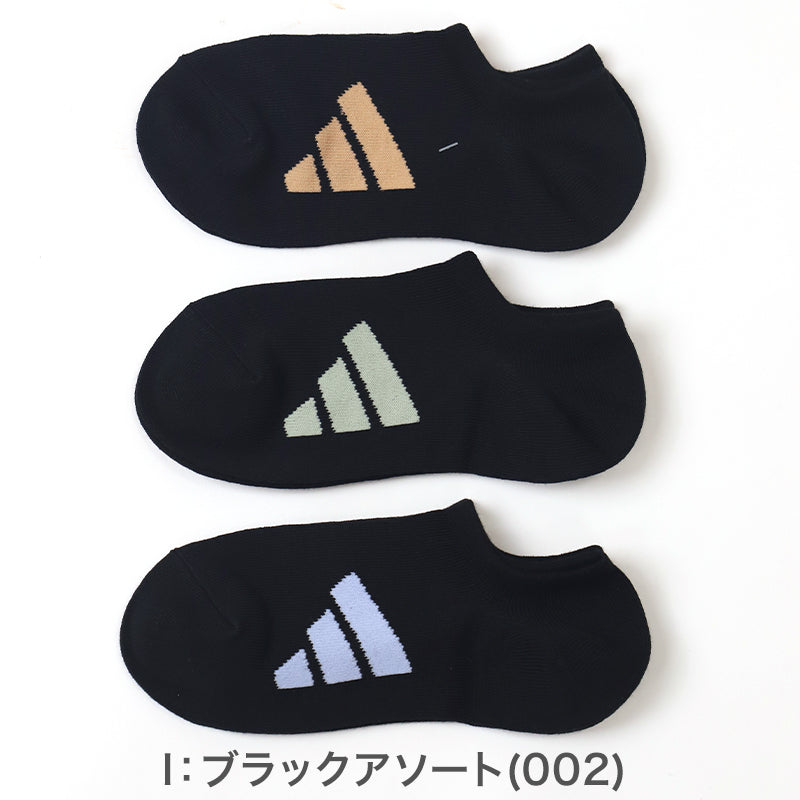 靴下 スニーカー ソックス レディース 女子 adidas 3足組 23-25cm アディダス くるぶし スニーカー丈 女の子 短い ワンポイント スクール (在庫限り)