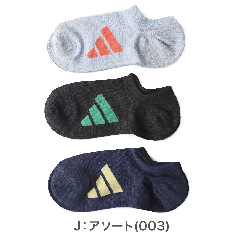 靴下 スニーカー ソックス レディース 女子 adidas 3足組 23-25cm アディダス くるぶし スニーカー丈 女の子 短い ワンポイント スクール (在庫限り)