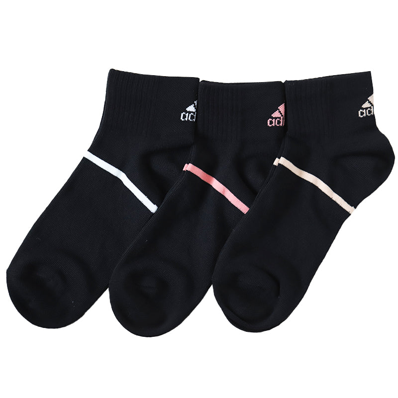 靴下 レディース ショートソックス スニーカー 女子 adidas 中学生 高校生 3足組 23-25cm アディダス くるぶし くつ下 ワンポイント 丈夫 スポーツソックス 迷彩 (在庫限り)