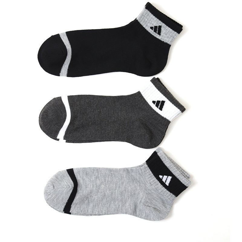 靴下 レディース ショートソックス スニーカー 女子 adidas 中学生 高校生 3足組 23-25cm アディダス くるぶし くつ下 ワンポイント 丈夫 スポーツソックス 迷彩 (在庫限り)