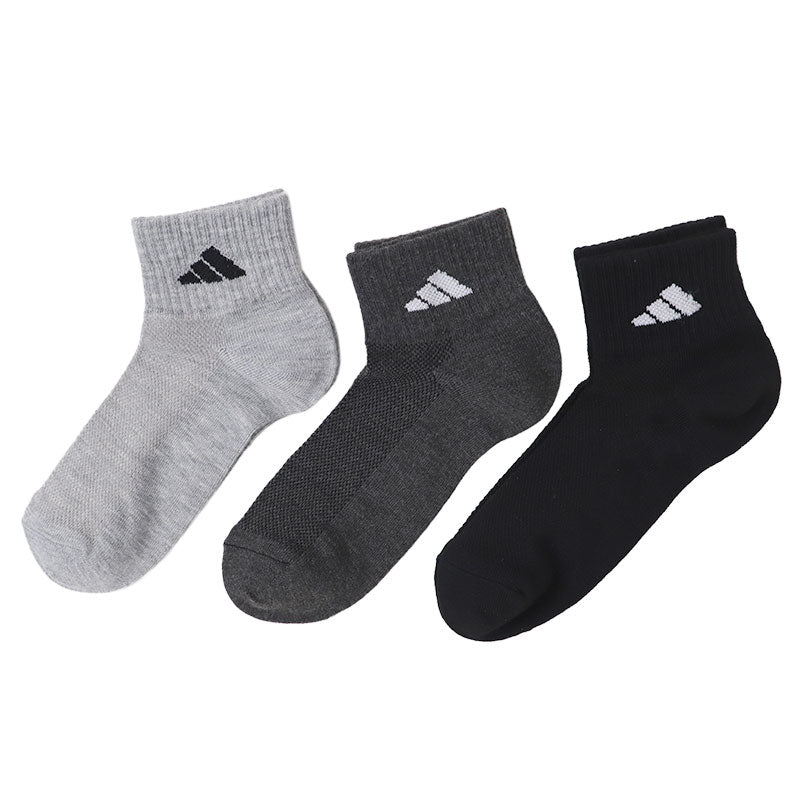 アディダス 靴下 レディース ショートソックス 女子 adidas 中学生 高校生 3足組 23-25cm 3足セット くるぶし スニーカー くつ下 ワンポイント 丈夫 スポーツソックス 迷彩