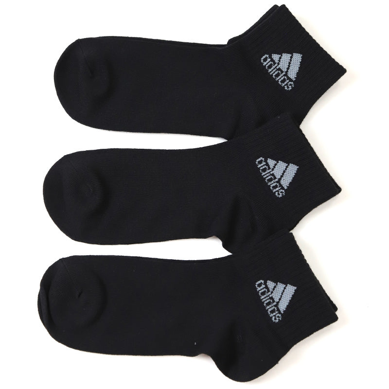 靴下 キッズ 子供用 ショートソックス 3足組 adidas 19-21cm~23-25cm ソックス スニーカーソックス 子ども ジュニア ワンポイント 丈夫 スポーツソックス (在庫限り)