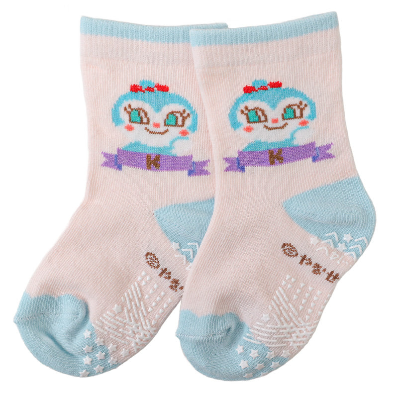 アンパンマン 靴下 キッズ ベビーソックス クルー丈 男の子 女の子 滑り止め 9 - 14cm 子供 かわいい ソックス キャラクター靴下 ベビー キャラクター すべり止め