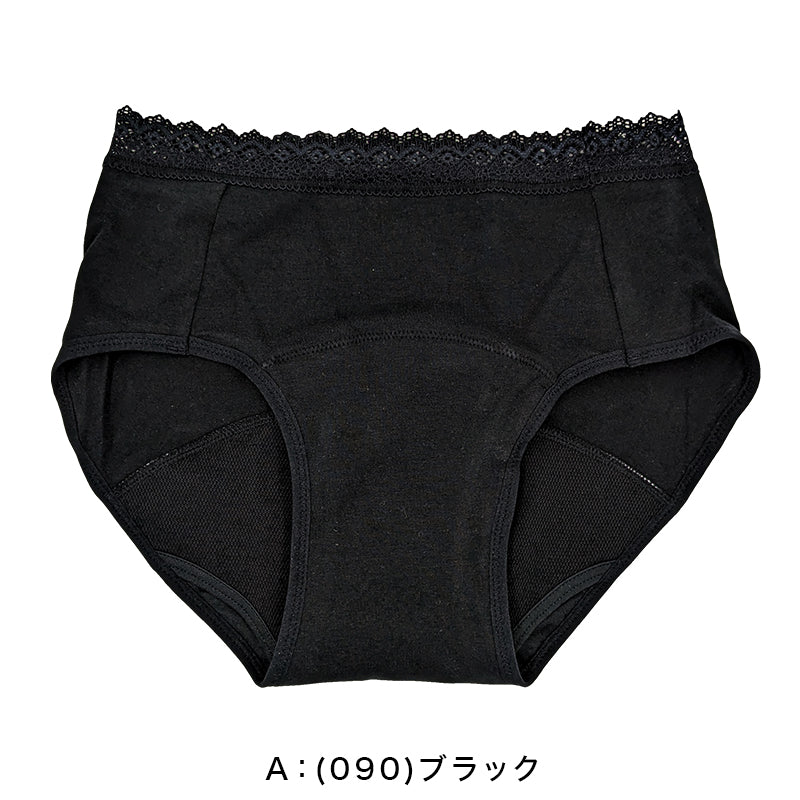 吸水 サニタリーショーツ 昼用 軽い日用 ナプキン対応 スタンダード M~LL 福助 サニタリー スクール 吸水パンツ 生理用パンツ スタイリング満足 満足 (在庫限り)