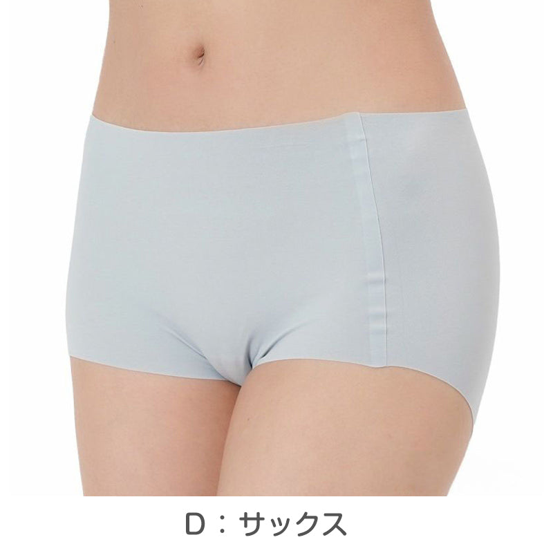 シームレス ショーツ ボクサー ひびきにくい 満足 M~LL レディース 婦人 女性 下着 インナー 縫い目なし 1分丈 薄着 スタイリング満足