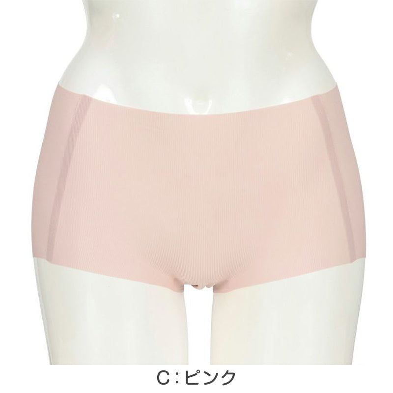 満足 ショーツ シームレス レディース ひびきにくい ボクサー 涼感 M~LL 薄手 下着 パンツ 婦人 女性 インナー 縫い目なし 軽い 春 夏 楽 (在庫限り)