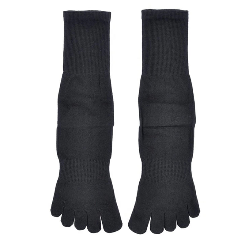 福助 満足 ビジネスソックス 5本指 靴下 メンズ 口ゴムゆったり 25-26cn・26-27cm 五本指 ソックス 5本指ソックス 紳士 男性 クルーソックス 破れにくい 防臭 ビジネス fukuske フクスケ (在庫限り)