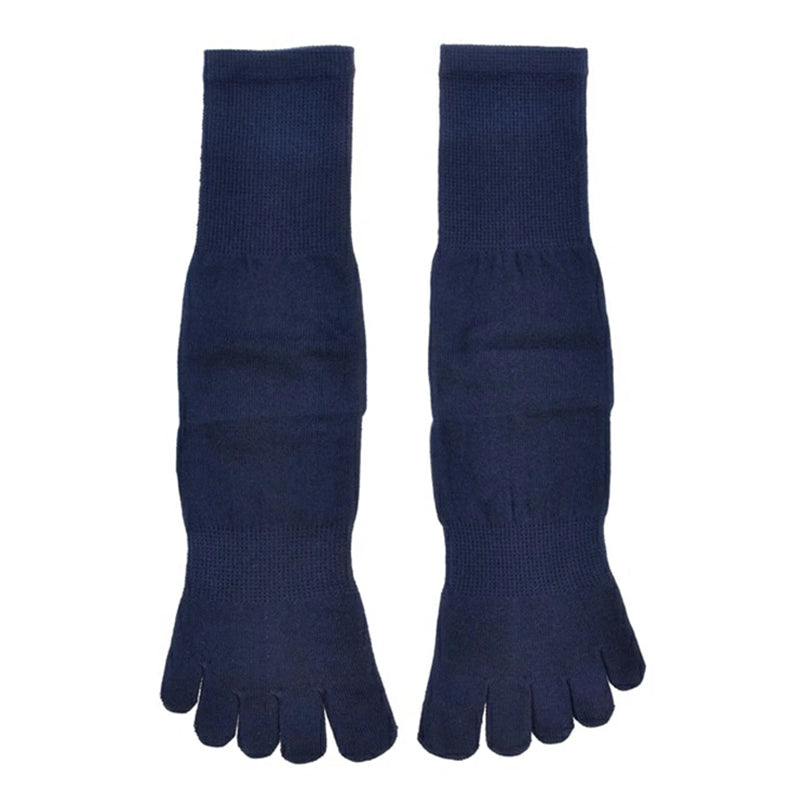 福助 満足 ビジネスソックス 5本指 靴下 メンズ 口ゴムゆったり 25-26cn・26-27cm 五本指 ソックス 5本指ソックス 紳士 男性 クルーソックス 破れにくい 防臭 ビジネス fukuske フクスケ (在庫限り)