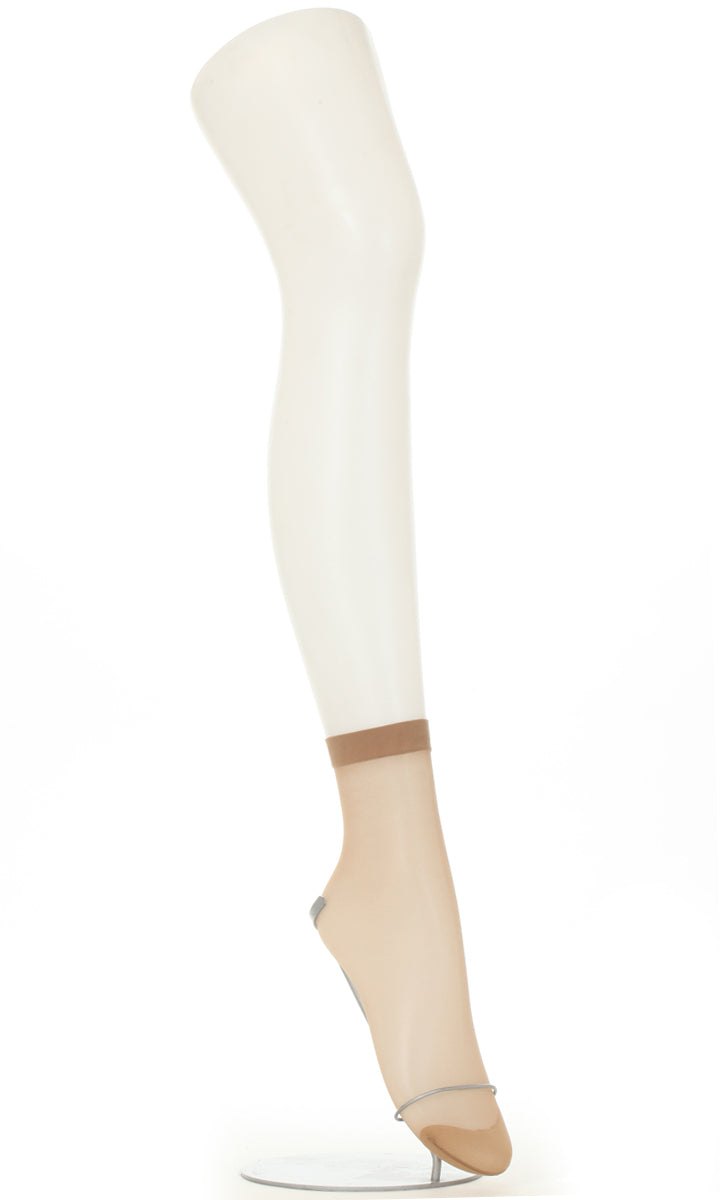 SLIMLINE くるぶし丈ストッキング 3足セット (22-25cm) (レディース 婦人 女性 くるぶし パンツスタイル 黒 しめつけない stocking) (在庫限り)