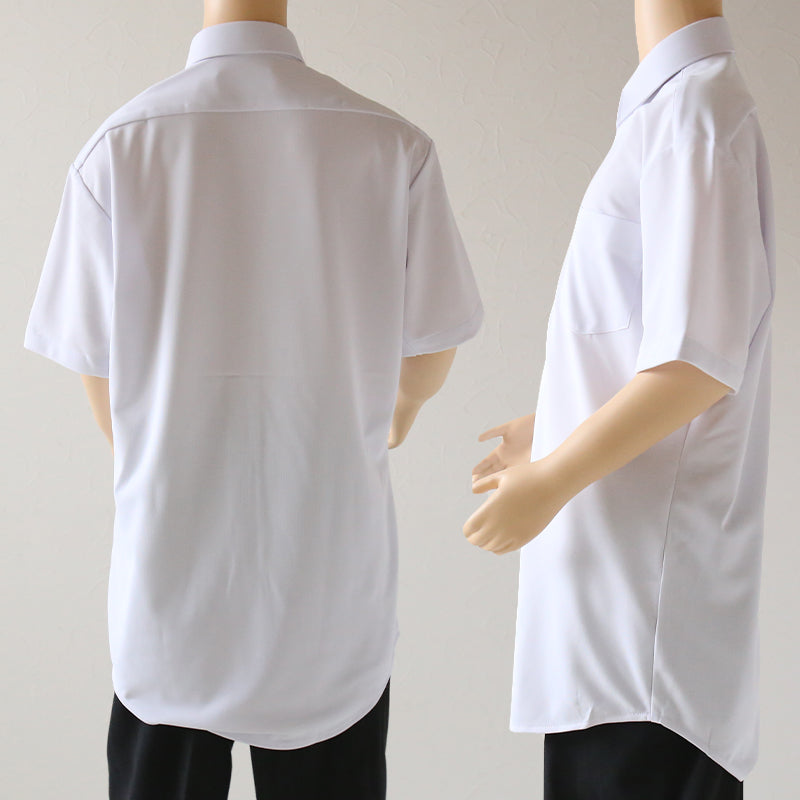 トンボ スクールシャツ 男子 半袖 ストレッチ ニット 学生服 シャツ SS~BEL (制服 中学生 高校生 学校 ノーアイロン 透けにくい 男の子)