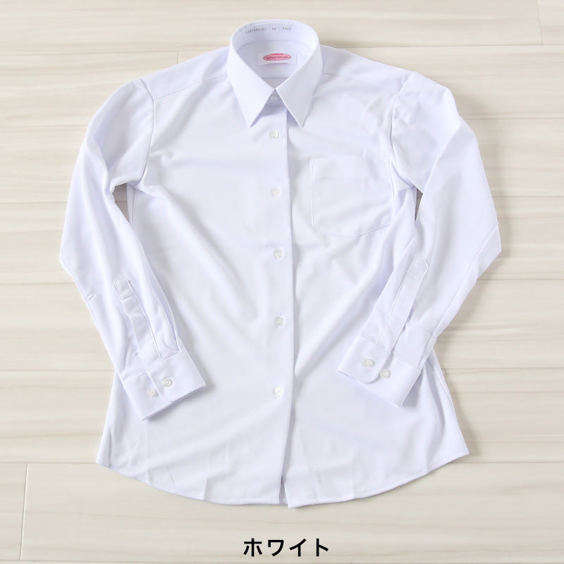 トンボ スクールシャツ 女子 長袖 ストレッチ ニット 学生服 シャツ SS~BEL (制服 中学生 高校生 学校 ノーアイロン 透けにくい 女の子) (送料無料)
