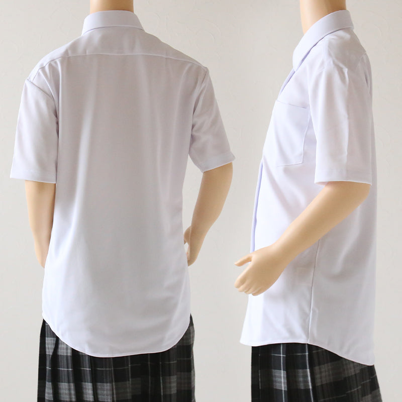 トンボ スクールシャツ 女子 半袖 ストレッチ ニット 学生服 シャツ SS~BEL (制服 中学生 高校生 学校 ノーアイロン 透けにくい 女の子)